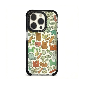 For iPhone 15 Pro Max Case 16 Pro Max, Flower Bunny Shining Animal Space Saiyan Design, Premium Magnetic Shockproof Protective Case, TPU+PC+TPE Material